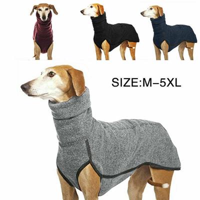 Soft Greyhound Costumes Pet Hoodie Coat Harness Vest Dog High Collar Sweater Pitbull Coat Jacket