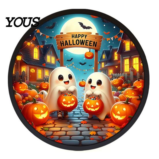 Halloween Themed Party Decor LED Glowing Hanging Decor, Acrylic Window Ornament with Light, Spooky High-quality Signage Sign for Door Wall Haunted