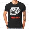 Summer Unisexs and Womens Tshirts Funny Trollface Meme Rage Comic Funny Troll Joke Internet Summer Top Street Clothing SXL