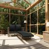 VidaXL Garden Lounge Set 2 Pcs with Cushions Wicker Resin Grey