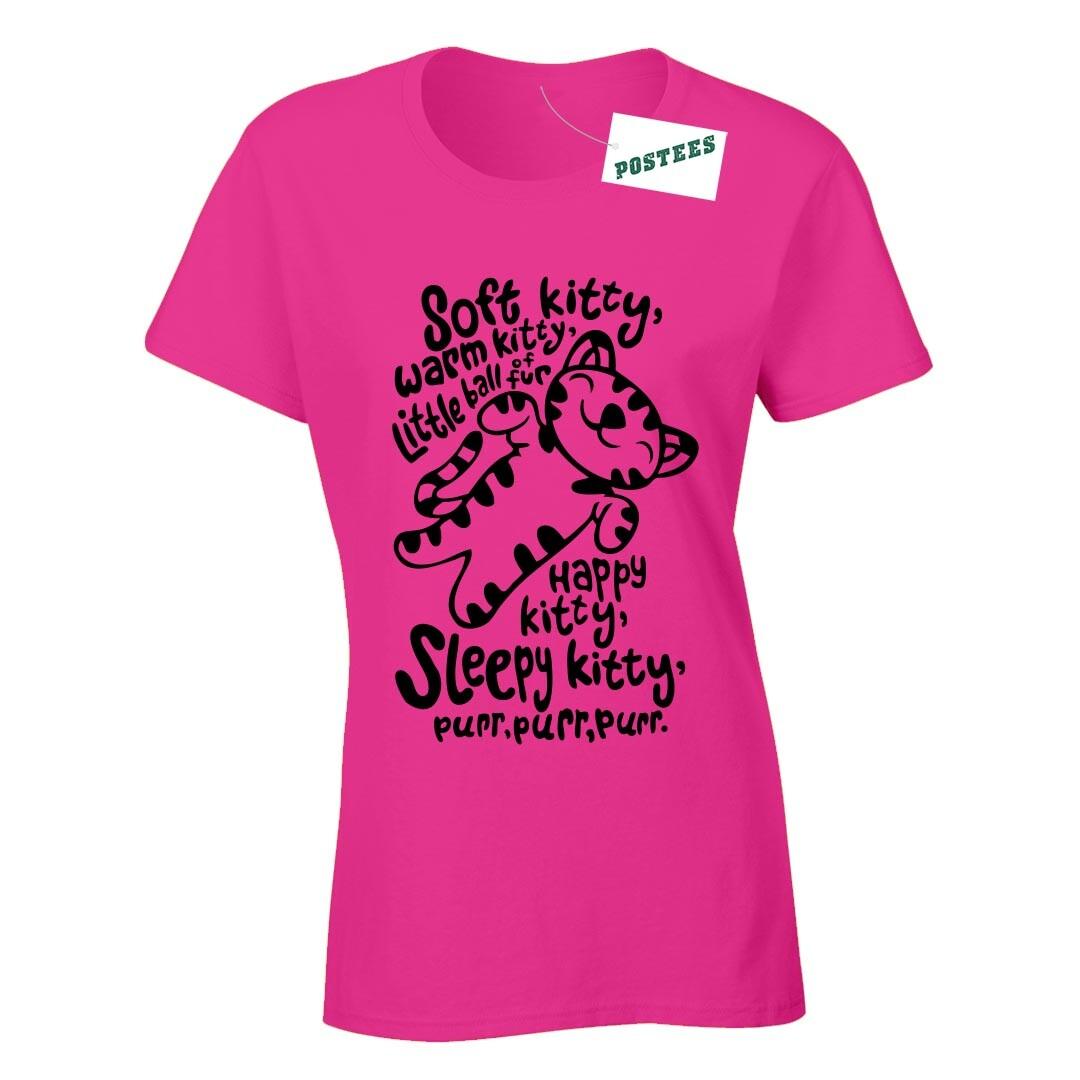 26 Soft Kitty Inspired By The Big Bang Theory Ladies Fitted DTG T-Shirt Unisex T-Shirt L