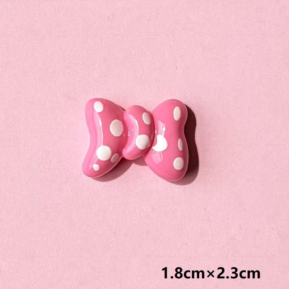 Set di Pinze per Capelli, Portachiavi e Charms per Crocs in Resina Fai da Te Fragola Rosa