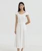 LUCIR ZU Mare Boatneck Flare Dress (Ivory)