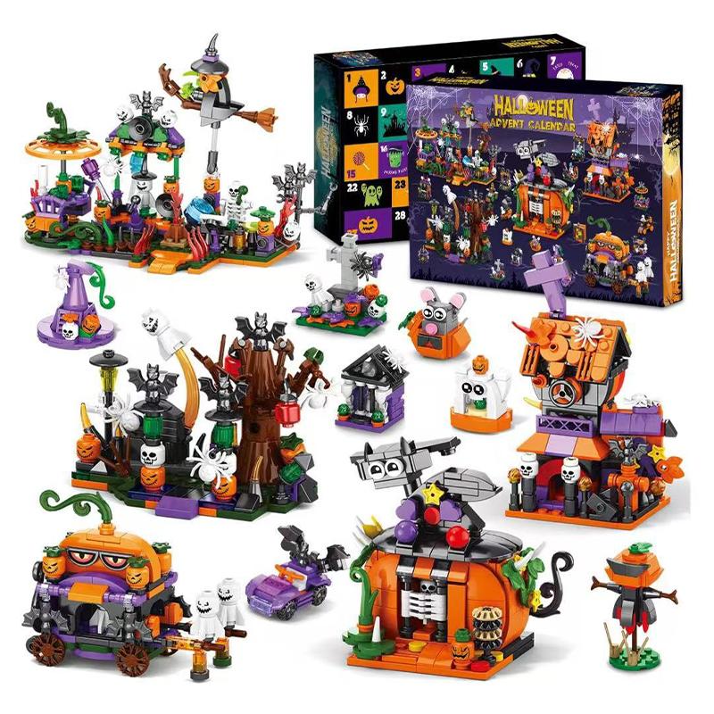 Halloween Ghost Haunted House Cat Decoration DIY Magic Night Pumpkin Candy House Model Ornaments Birthday Gifts For Children