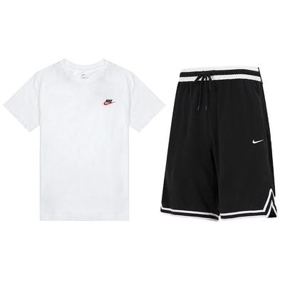 Kurzarm-T-Shirt und Shorts Lässiges Sportset Herren Oberteile, Unterteile AR4999-100+DH7161-010