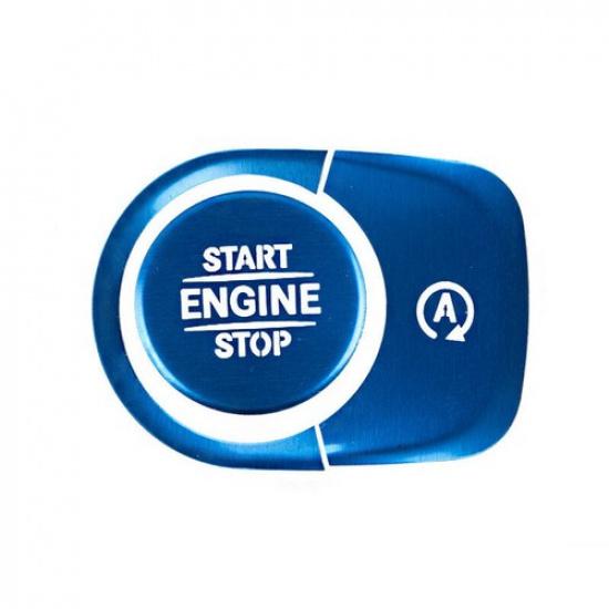 Blue Color Aluminum Alloy Car Start Button Cover Decorations For Benz G 19 20 21