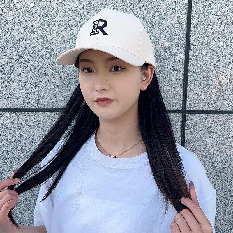 Kapelusz przeciwsłoneczny damski letni wersja koreańska modny wszechstronny z literami czapka baseballowa męska i damska outdoorowa z szerokim rondem odporna na UV czapka siatkowa