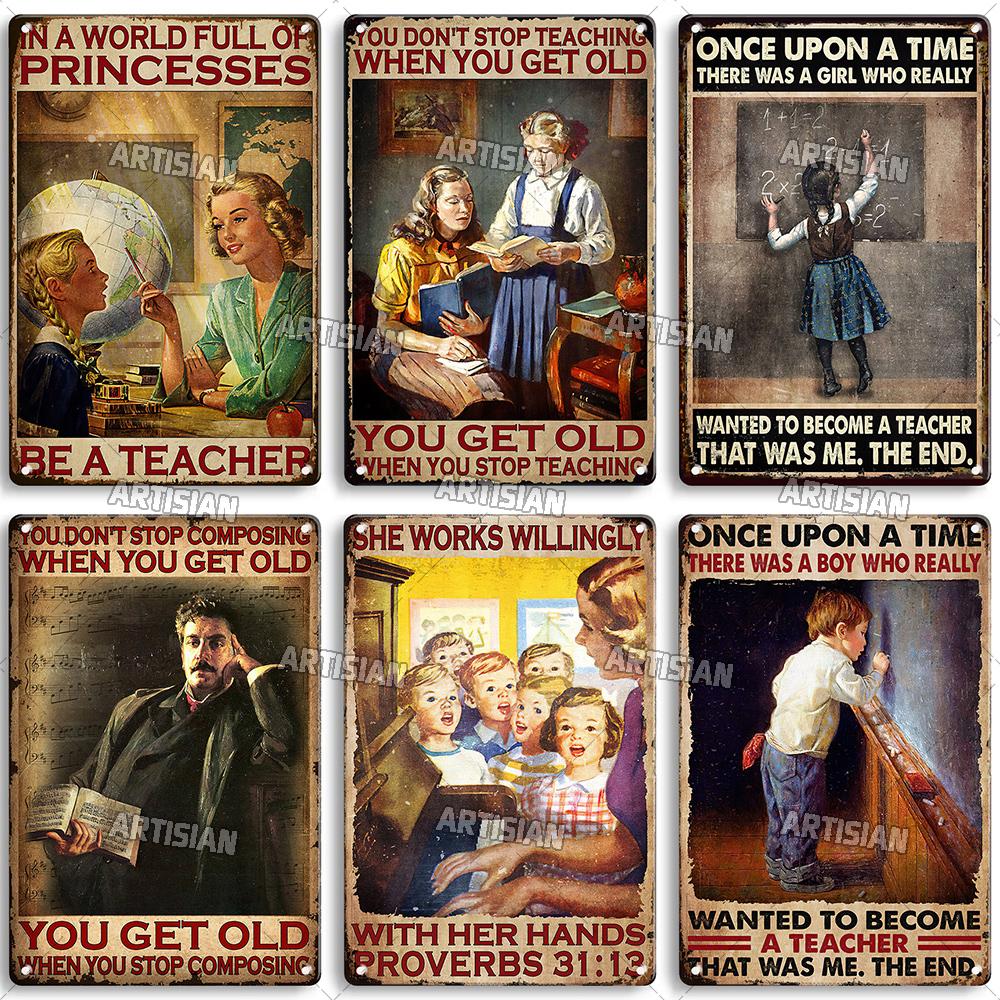 Artisian Job Metal Sign Vintage Teacher Tin Poster Hobby Decorative Plate Wall Decor Garage Bar Pub Club Hotel Cafe Kitchen Home