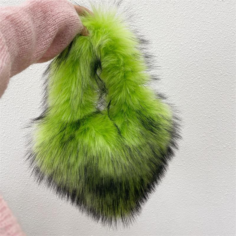Popolari Nuove Popolari a Forma di Cuore Morbide Borse a Tracolla da Donna Adorabili Pelliccia Finta Morbido Peluche Borsa Tote Invernale Trendy Chic Borsa a Spalla Singola Pochette Borse