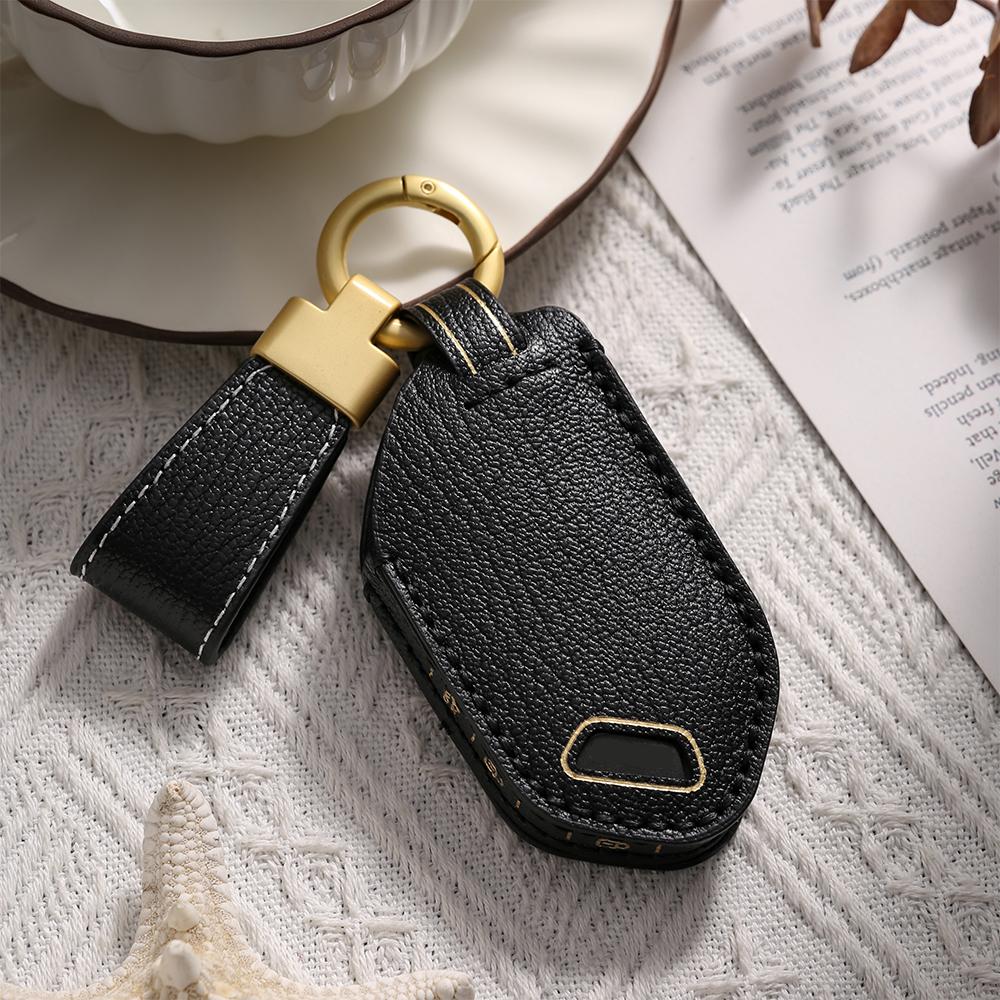 Leather Car Key Protective Cover Case for Kia EV9 Seltos Picanto Sorento MQ4 Carnival KA4 Morning K5 Carens 2024 2025 Keychian