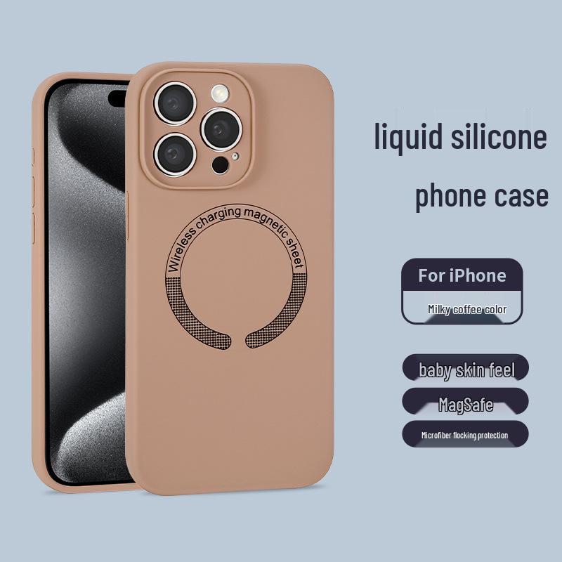 MagSafe Shockproof Liquid Silicone Case with Lens Protection for 16 Pro Max