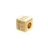 Gold-colored 8x8mm Square A-Z Letter Beads for DIY Handmade Bracelets, Earrings, and Jewelry Accessories Model:VZ246B