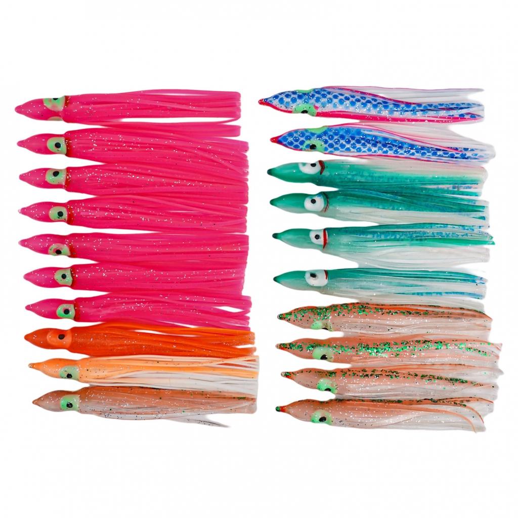 Fisherman Fishing Lures Tools Equipment Supplies 20pcs Artificial Octopus
