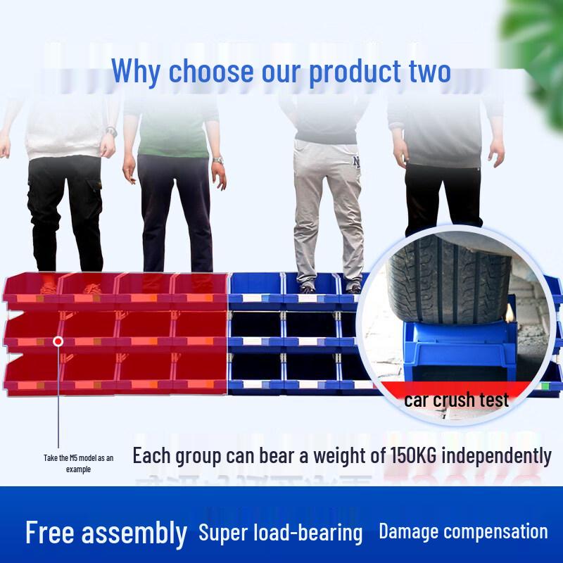 Allied Cube Thickened Slanted Plastic Parts Storage Bin