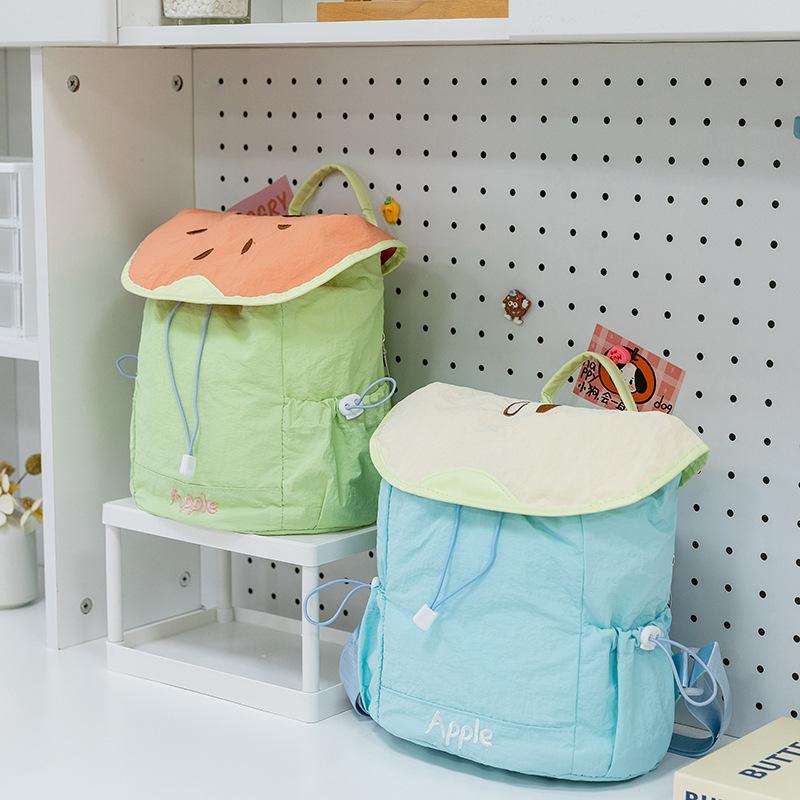 Schoolbag New Kids Summer Travel Boys Girls Backpack Girls Dopamine Cute Fruit Travel Ultra Light Backpack