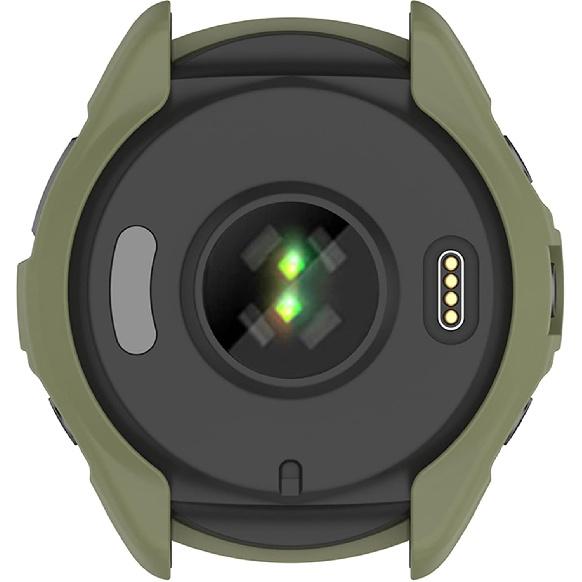 2Pack Soft TPU Case Cover (Black+Green) Compatible with Garmin Forerunner965 Running Smartwatch Protective Case Intended for Forerunner 965 Watch