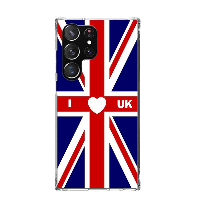 Union Jack England UK Flag Case Phone Cover for Samsung Galaxy S24 S25 Ultra S23 Plus S22 + S21 S20 FE S10 S25 Edge Trend Fundas