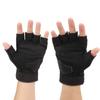 2pcs Cycling Gloves Black Breathable Half Finger Regulable Nylon Ergonomic Bike Riding Gloves for