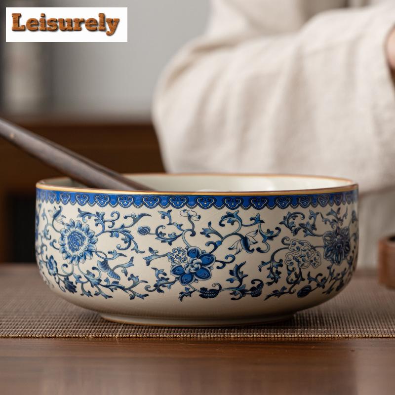 1000ml Modrobílý ru kilnový porcelán Jianshui Luxusní čajová miska na oplachování štětců Nádoba na čajový odpad Vybavení Chaxi Řemeslo