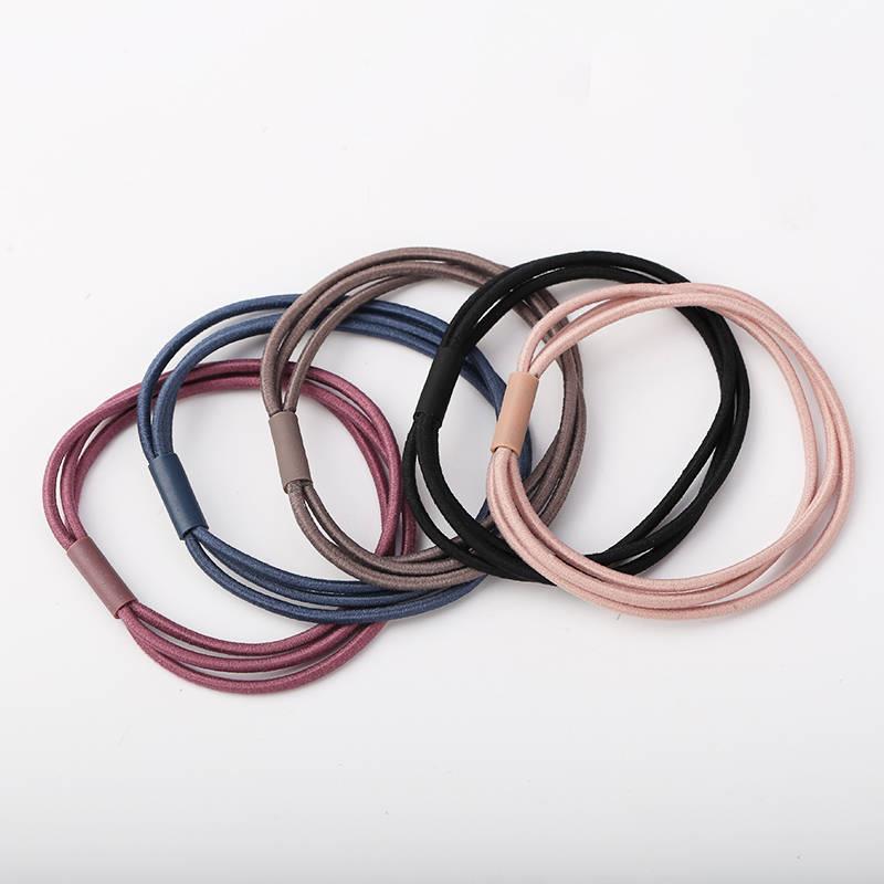 3-in-1 High Elasticity Basic Hairpin for Simple Ponytail Bun Headband Small Elastic Knots Cute Girl Hair Ribbon