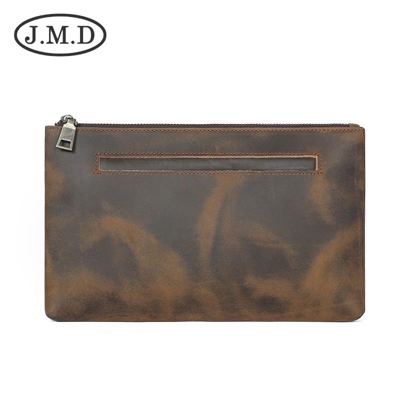 

Head Layer Cowhide Men s Handbag, Crazy Horse Leather Long Wallet, Retro Coin Purse, Cowhide Clutch, Foreskin Clip, Grab Bag темно-коричневого кольору