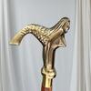 Brass Mermaid Handle Walking Cane Nautical Gentleman Prop Stick Hidden Flask Gift Collectible
