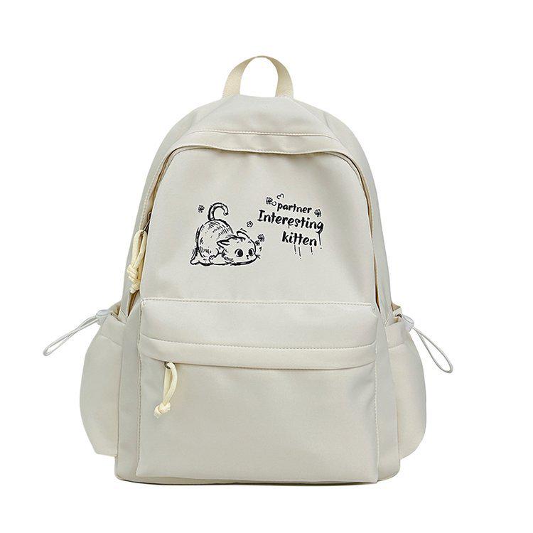 Large Capacity College-Style Backpack for Girls - Perfect for Junior High To University Students and Casual Travel.