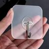 1Pcs Transparent Self Adhesive Wall Hooks Multipurpose Key Towel Holder For Kitchen Bathroom
