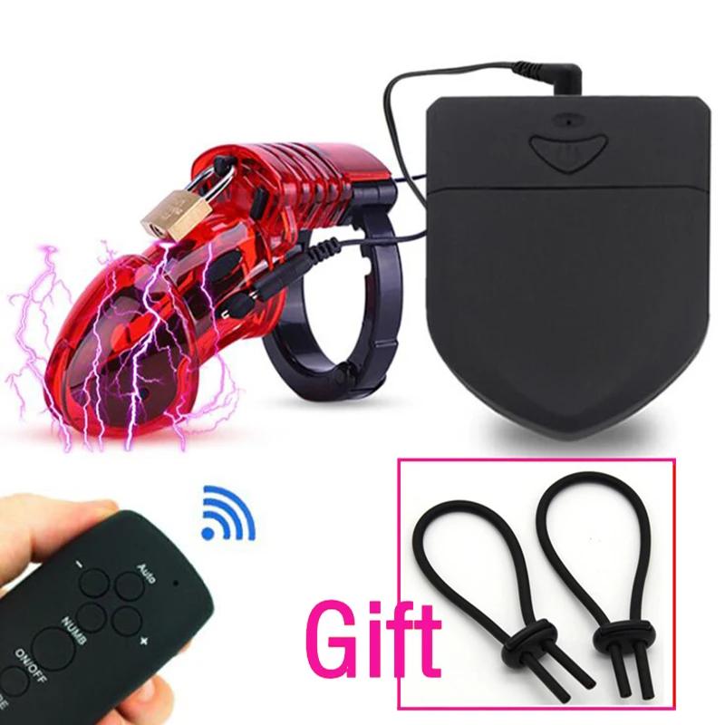 SM Electro Shock Cock Cages Electro Shock CB6000 Chastity Device Electro Shock Male Lock With Cock Ring SM Sex Toys For Men Gay