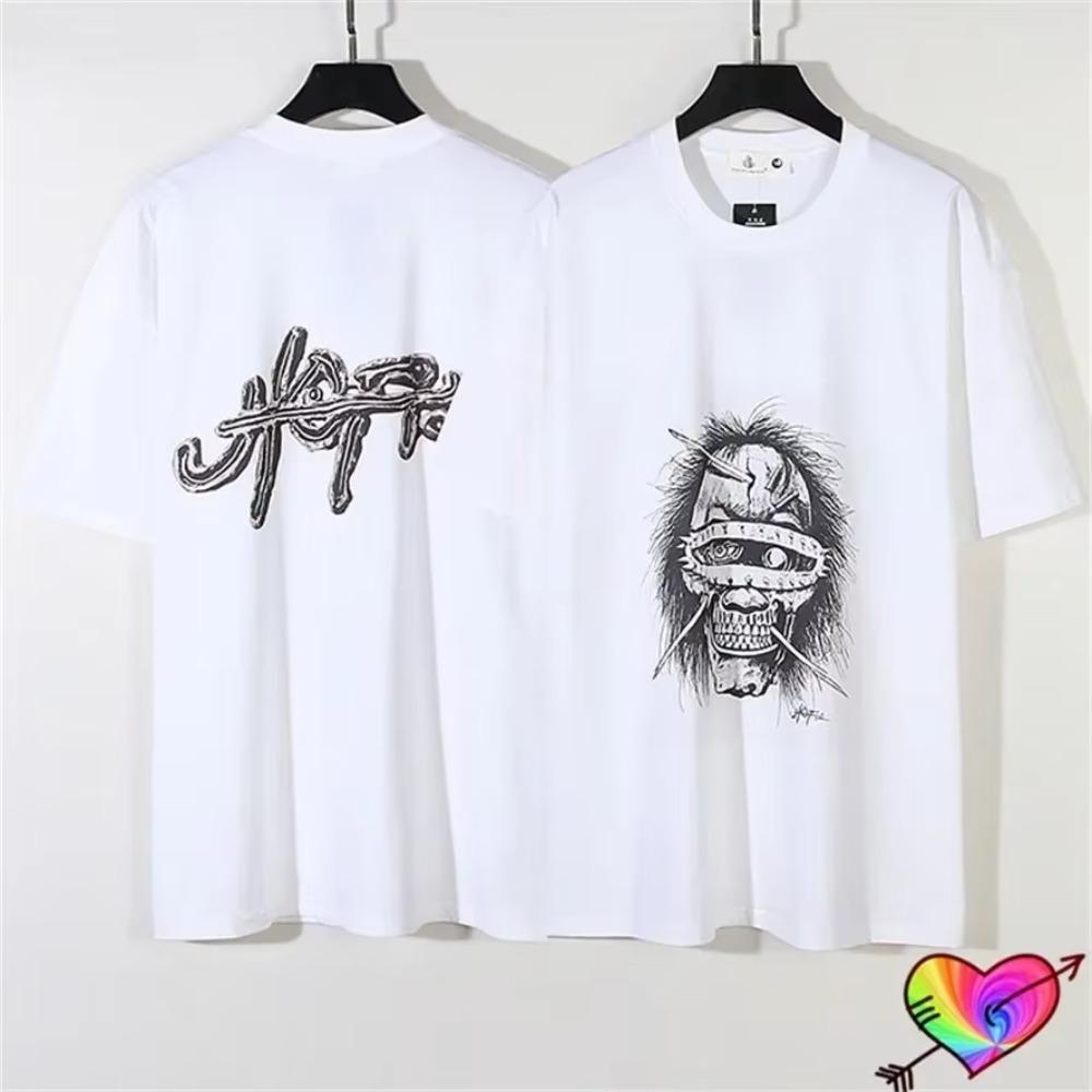 

2024ss Топы Винтаж UTOPIA Колесо Футболка Мужская Женская Свободная Белая Футболка UTOPIA Хип-Хоп Кактус Джек Короткий Рукав XXXXXL белый