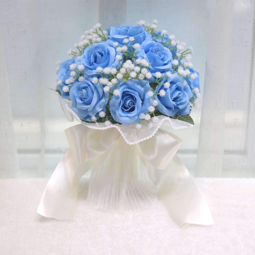 Rose Gypsophila Bouquet - Silk Flowers for Weddings, Photography, Christmas, and Valentine's Day Gifts