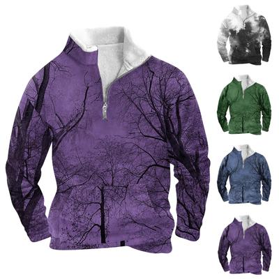 Wiosenno-jesienna męska bluza ze stójką to luźne swetry na świeżym powietrzu