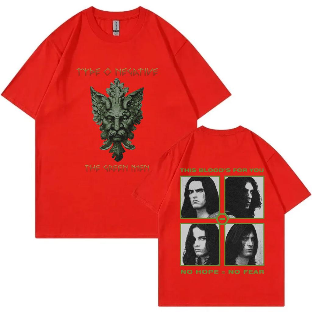 Rock Band Type O Negative Das Grüne Unisex Grafik T-Shirts Gothic Metal Übergroße T-Shirts Unisex Damenmode Vintage T-Shirt
