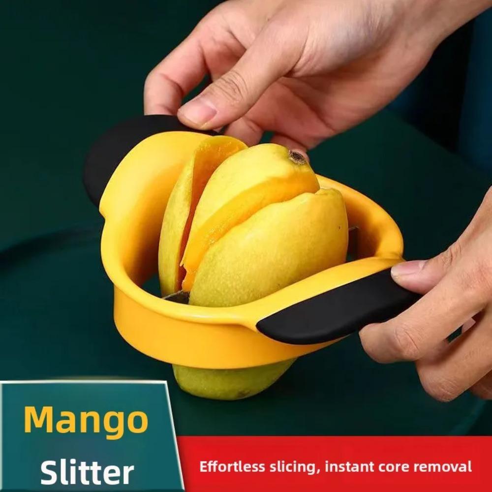 Mango Slicer Stainless Steel Mango Cutters Rubber Non Slip Handles Corer Peeler Mango Peel Knife