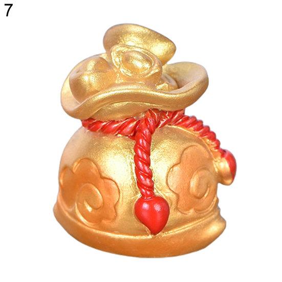 Auspicious Imitation Gold Ingot Ornament Plastic Mascot Display Crafts Home Decor
