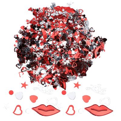 HeartShaped Confetti Glitter Sequin Valentine S Day Wedding Sprinkle Part Decor Red Silver