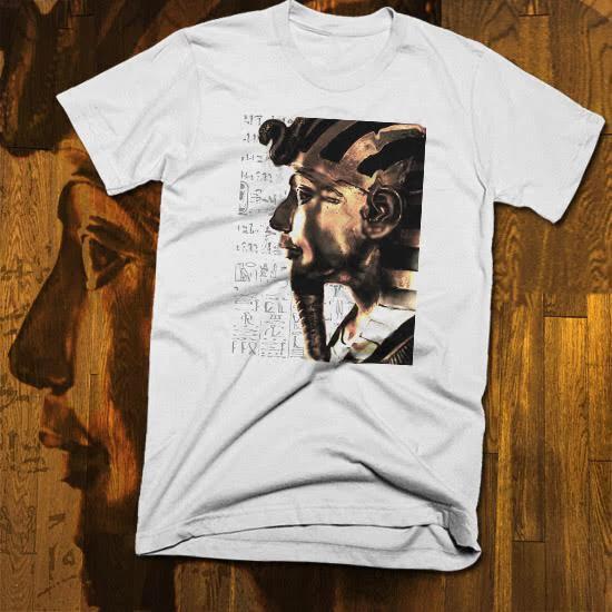 Egyptian Pharaoh Mask t-shirt King Tut Kemet Hieroglyphic S to 3XL, soft cotton M