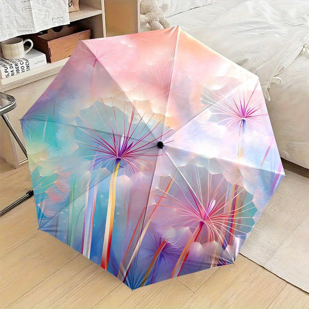 

Women s Elegant Pastel //Purple Automatic Open/Close Folding Umbrella with 8-Rib Compact Travel Umbrella, Lightweight & Sturdy (as the picture,iron&8K)