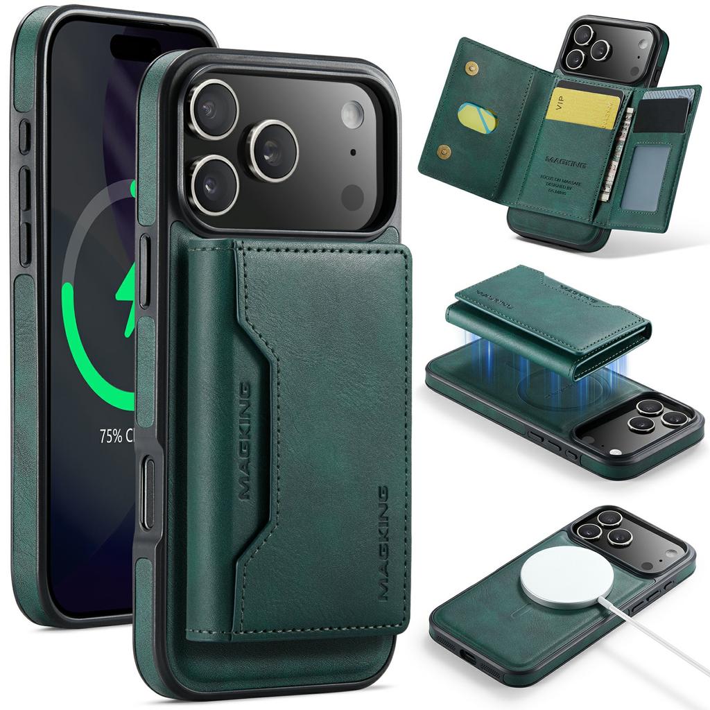 MAGKING K2 Series For iPhone 17 Pro Case Compatible with MagSafe PC+TPU+PU Phone Cover