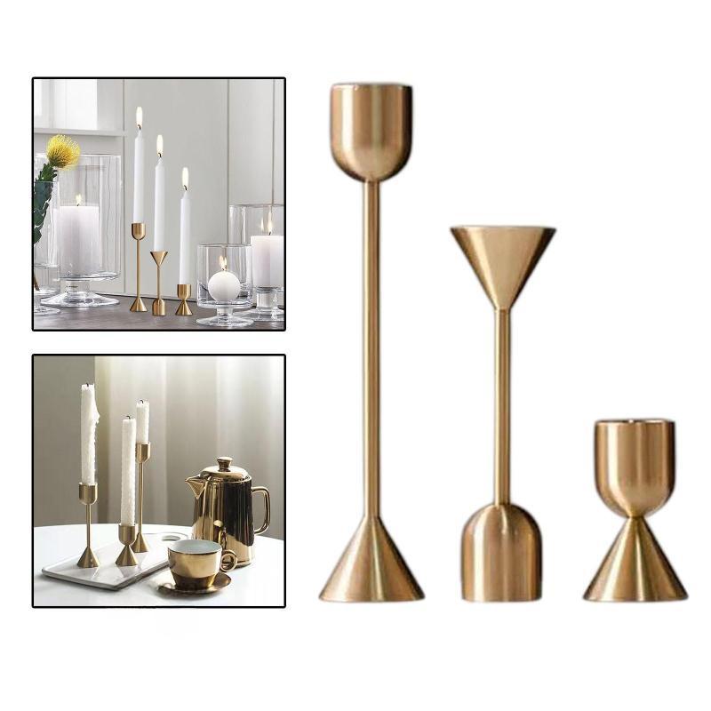 Party Home Decoration Gold Candles Stick Wedding Table Centerpieces Dinner Candelabrum Holiday Tabletop Elegant Candle Holder