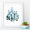 Corals Art Print Wall Pictures Home Decor  , Watercolor Cora Print Wall Art Hanging Bathroom Canvas Painting Nautical Decoration