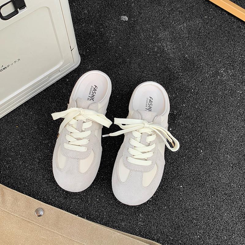 Baotou Half Slippers Women's Summer Wear New Lazy One-pedal Heelless Versatile Cool Slippers