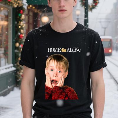 Frohe Weihnachten Film Kevin – Allein zu Haus Kinder Mann Bedrucktes T-Shirt Damen Baumwoll-T-Shirt Erwachsene Tägliche Kleidung Weihnachtsgeschenke Oberteile