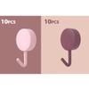 10/20/40PCS Self Adhesive Wall Hook Strong Without Drilling Coat Bag Bathroom Door Kitchen Towel Hooks Home Storage Accessories