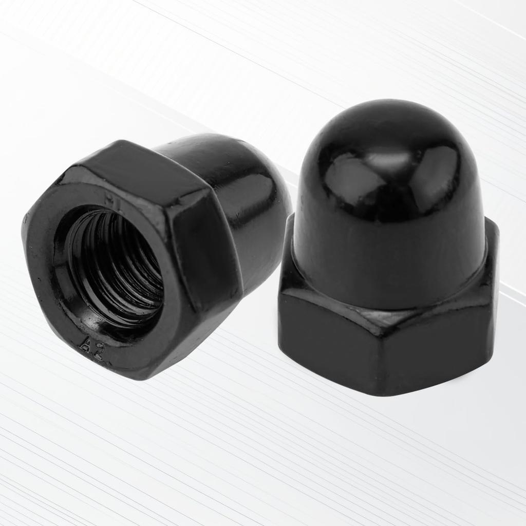 8pcs License Plate Retainer Nuts for Volvo V60/ V90/ S40/ S90/ S60/ XC90, Tall Dome License Plate Screw Caps Stainless Steel, Screws onto Existing