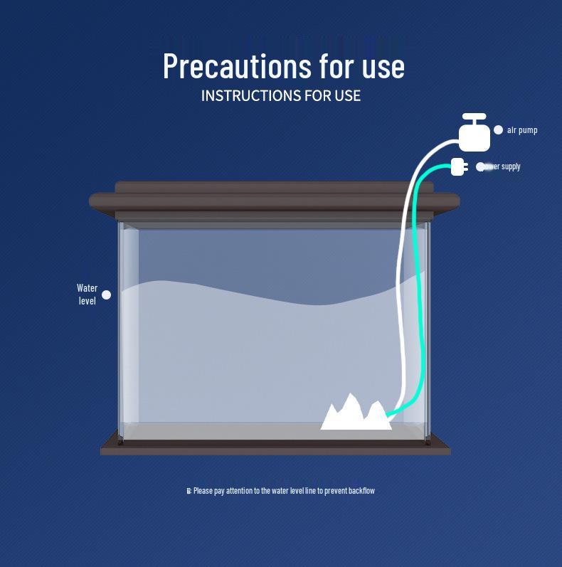 Siebenfarbige LED-Aquarium-Vulkanleuchte mit Luftstein-Blaseneffekt