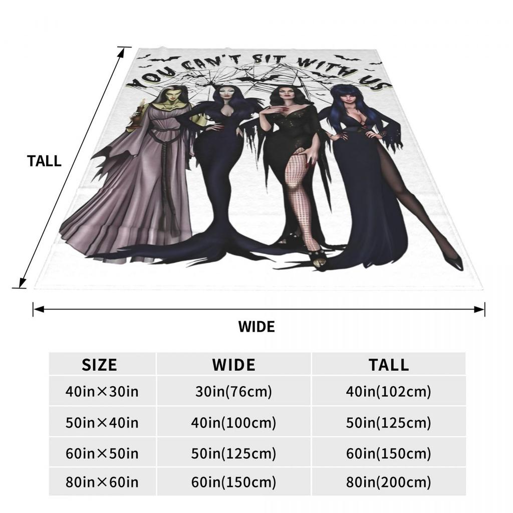 Elviras Mistress Of The Dark Flannel Blanket Quality Super Soft Horror Movie Bedding Throws Travel Office Bedroom Bedspread