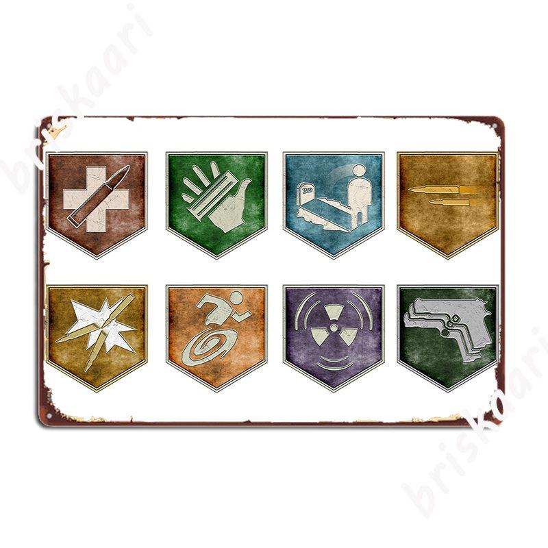 Cod Zombies Perks Metal Plaque Poster Wall Mural Customize Mural Painting Cinema Tin Sign Poster