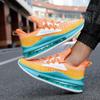 New Flying Woven Breathable Sports Shoes Men's Low-top Springback Air Cushion Running Shoes Non-slip Travel Shoes