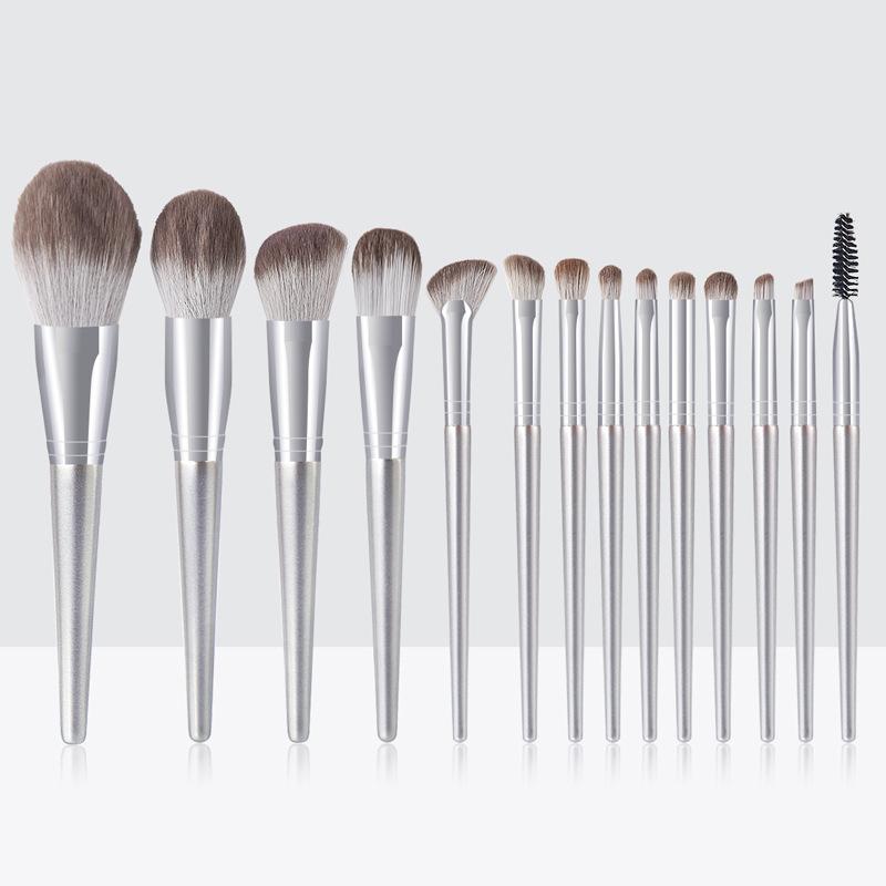 Makeup brush set, eye shadow brush, powder blusher brush, highlight brush, powder brush, eyelash brush, 14 pieces